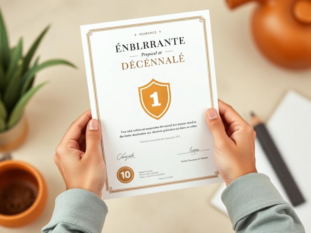 Ten-year décennale insurance certificate