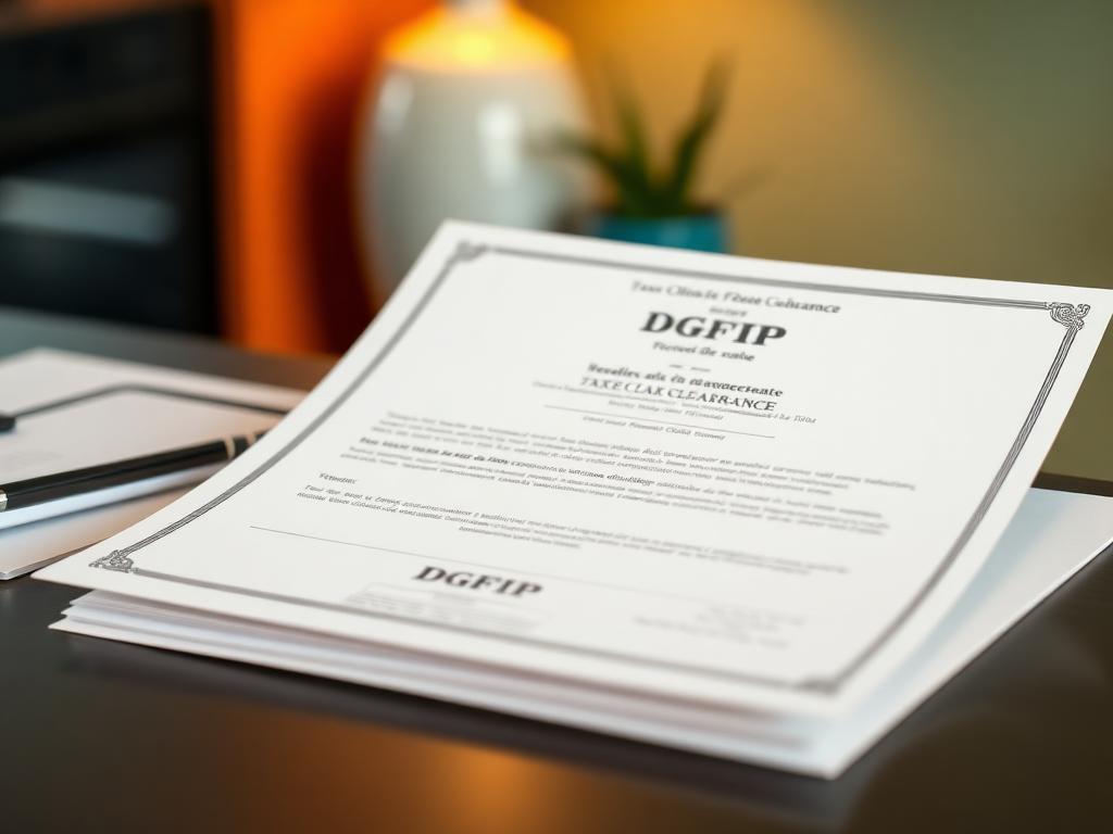 DGFiP tax clearance certificate